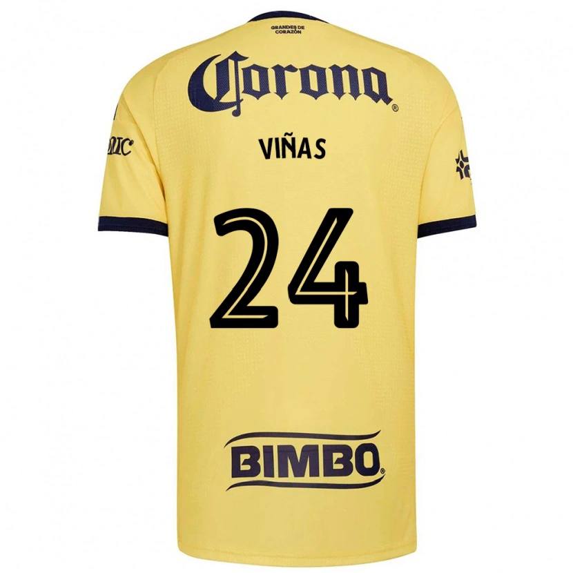 Danxen Kinderen Federico Viñas #24 Geel Rood Zwart Thuisshirt Thuistenue 2026/27 T-Shirt België