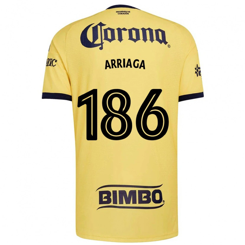 Danxen Kinderen Diego Arriaga #186 Geel Rood Zwart Thuisshirt Thuistenue 2026/27 T-Shirt België