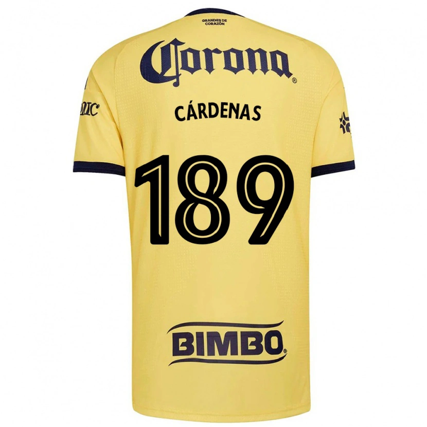 Danxen Kinderen Alejandro Cárdenas #189 Geel Rood Zwart Thuisshirt Thuistenue 2026/27 T-Shirt België