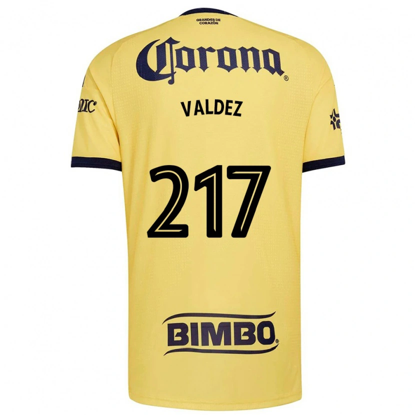 Danxen Kinderen Víctor Valdez #217 Geel Rood Zwart Thuisshirt Thuistenue 2026/27 T-Shirt België
