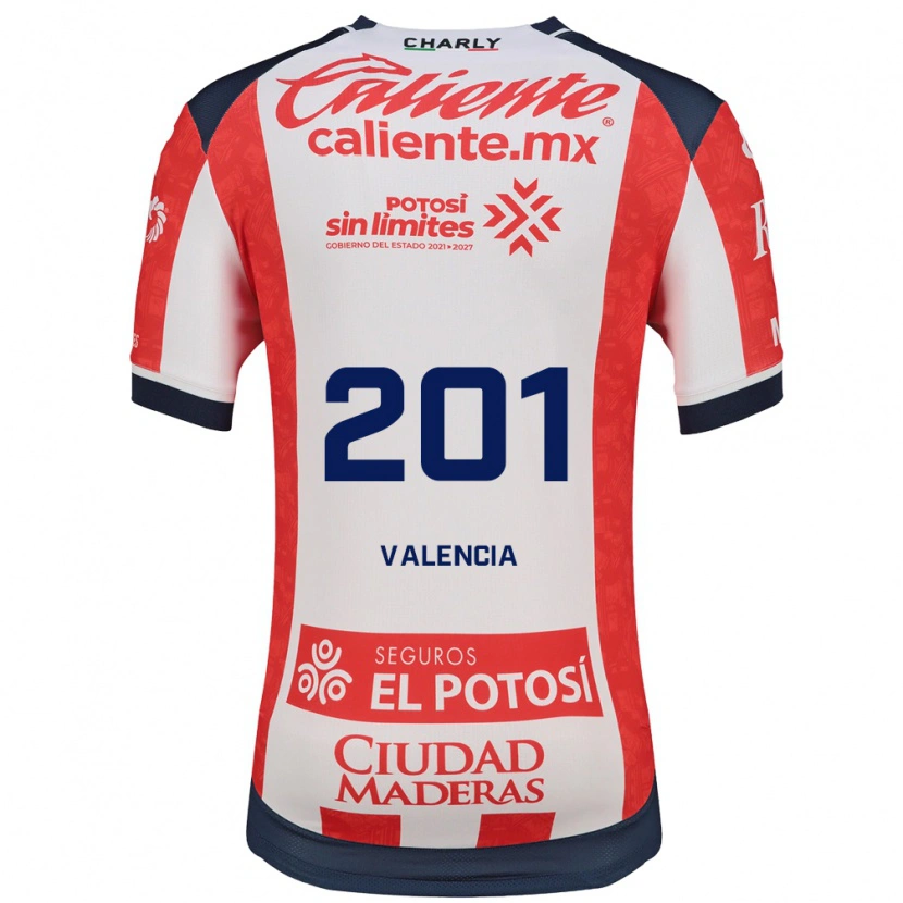 Danxen Kinderen Cristian Valencia #201 Rood Wit Zwart Thuisshirt Thuistenue 2026/27 T-Shirt België