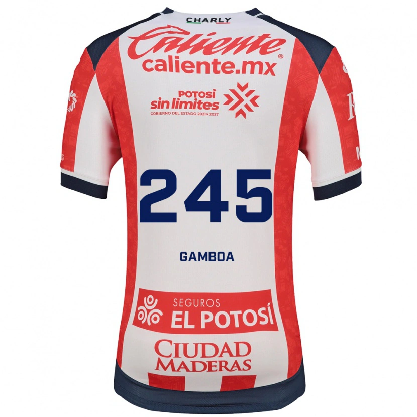 Danxen Kinderen Martín Gamboa #245 Rood Wit Zwart Thuisshirt Thuistenue 2026/27 T-Shirt België