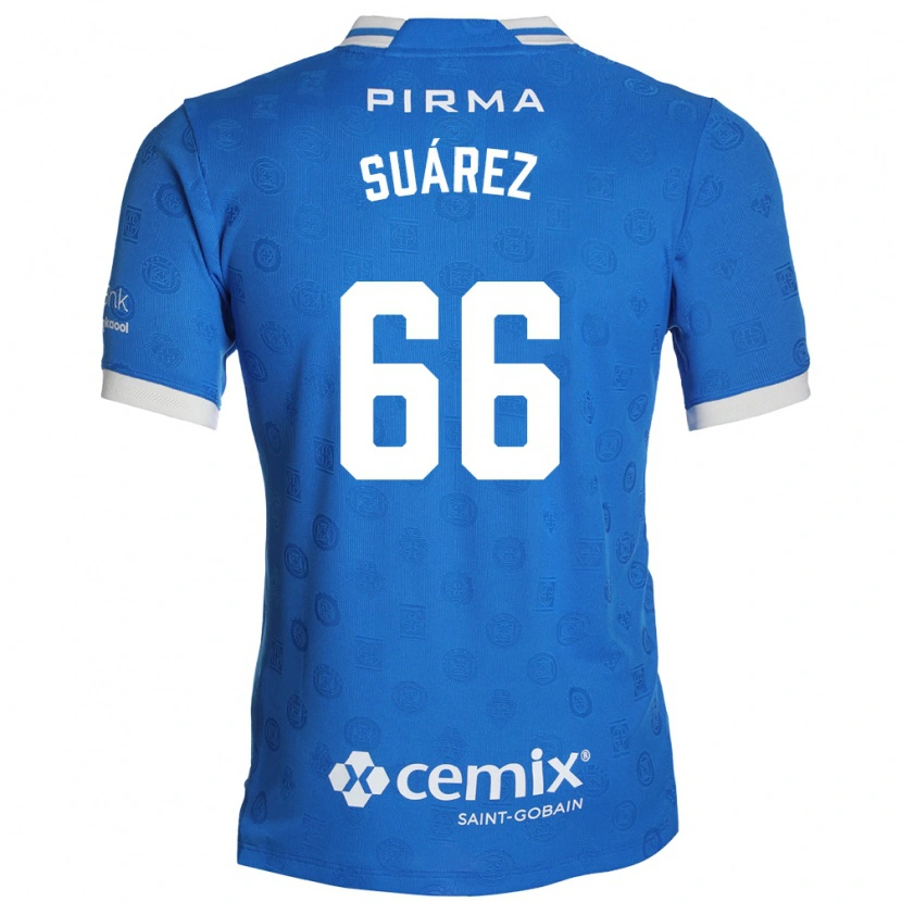 Danxen Kinderen Javier Suárez #66 Blauw Wit Rood Thuisshirt Thuistenue 2026/27 T-Shirt België