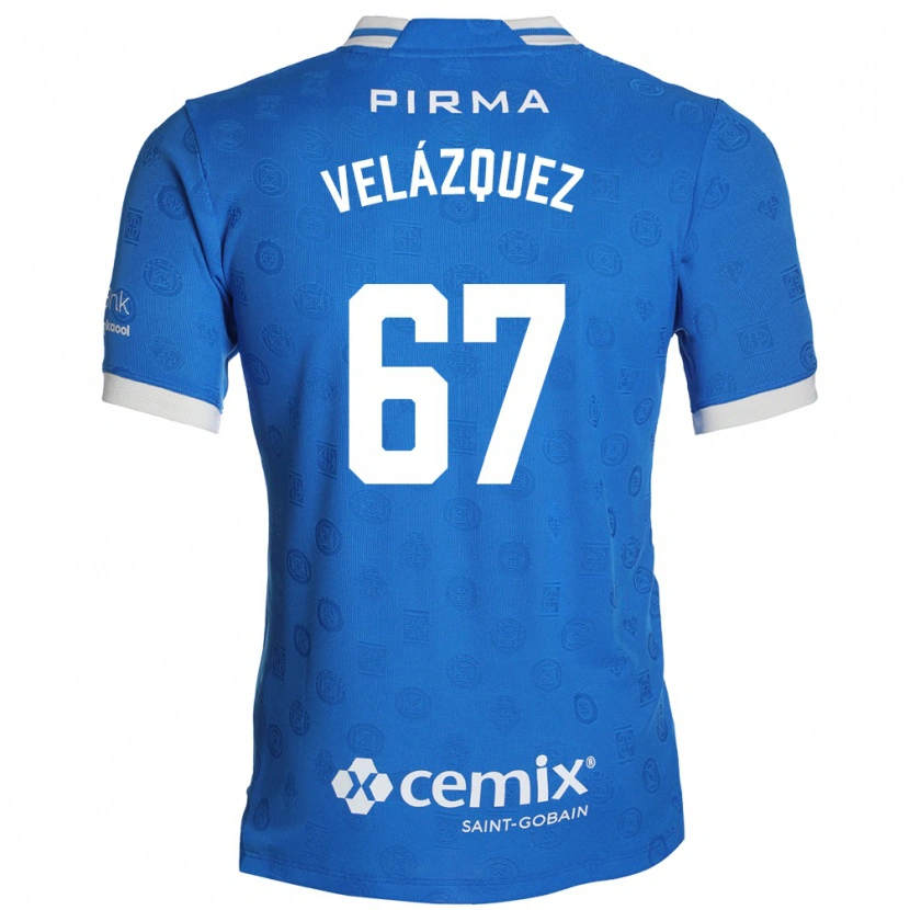 Danxen Kinderen Jaziel Mendoza #67 Blauw Wit Rood Thuisshirt Thuistenue 2026/27 T-Shirt België