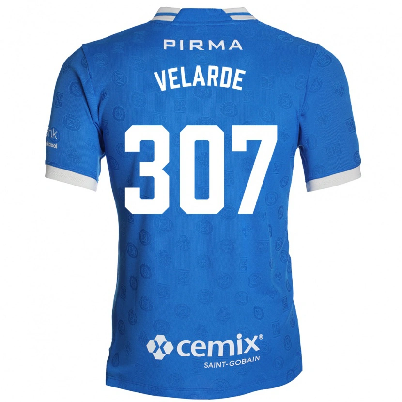 Danxen Kinderen Juan Velarde #307 Blauw Wit Rood Thuisshirt Thuistenue 2026/27 T-Shirt België