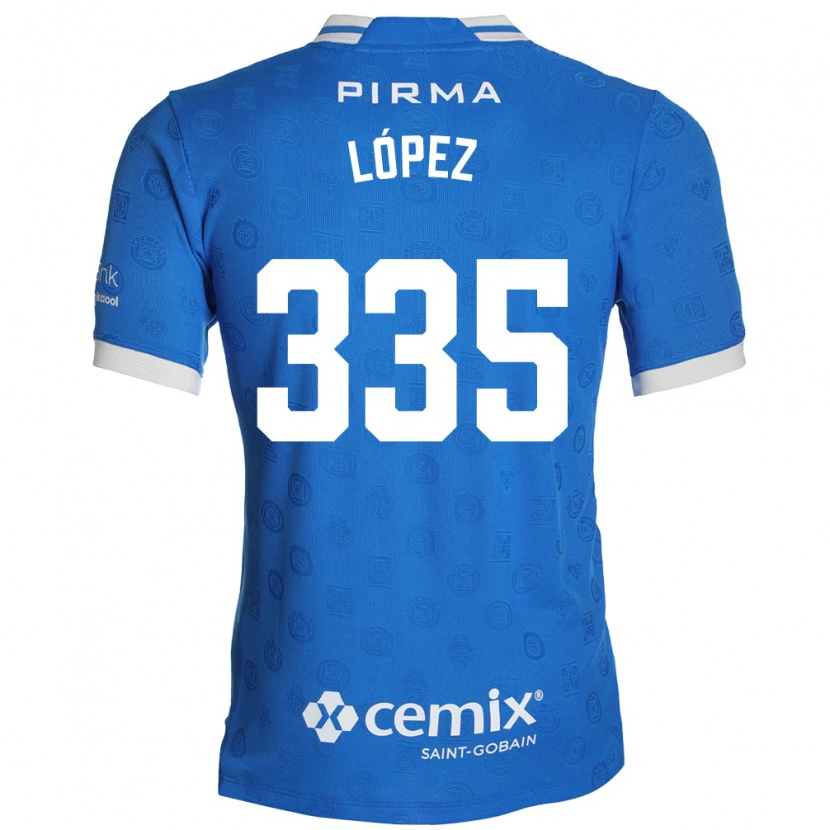 Danxen Kinderen Alfredo López #335 Blauw Wit Rood Thuisshirt Thuistenue 2026/27 T-Shirt België