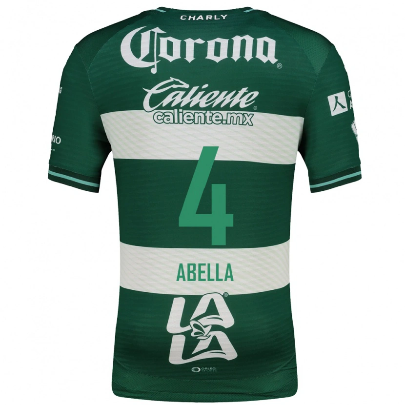 Danxen Kinderen José Abella #4 Groen Wit Thuisshirt Thuistenue 2026/27 T-Shirt België
