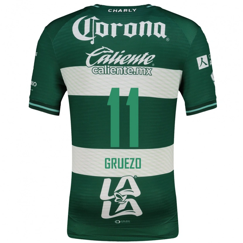 Danxen Kinderen Carlos Gruezo #11 Groen Wit Thuisshirt Thuistenue 2026/27 T-Shirt België