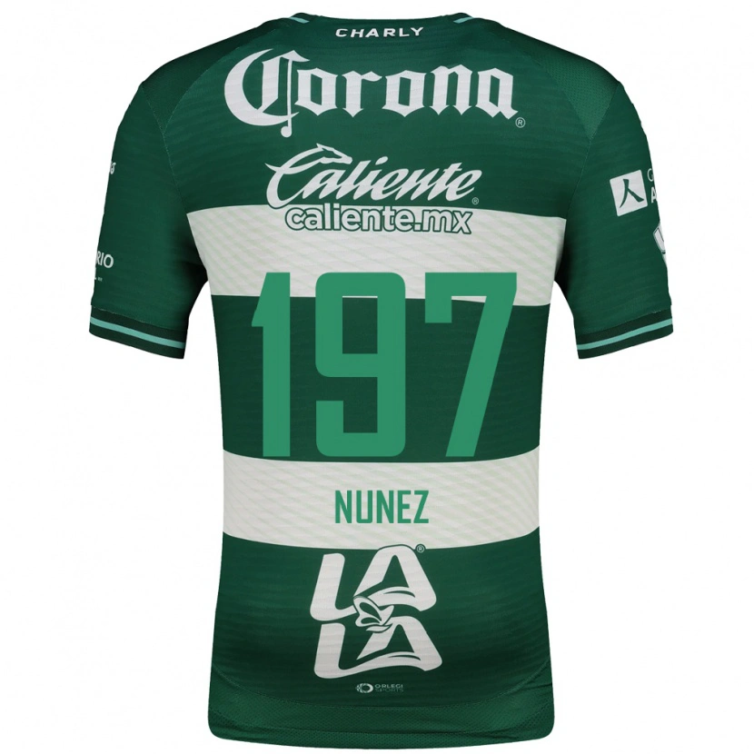 Danxen Kinderen Kevin Núñez #197 Groen Wit Thuisshirt Thuistenue 2026/27 T-Shirt België
