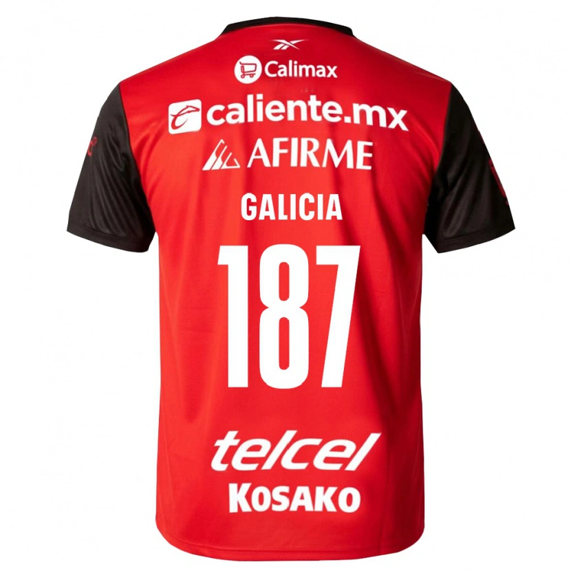 Danxen Kinderen Carlos Galicia #187 Zwart Rood Thuisshirt Thuistenue 2026/27 T-Shirt België