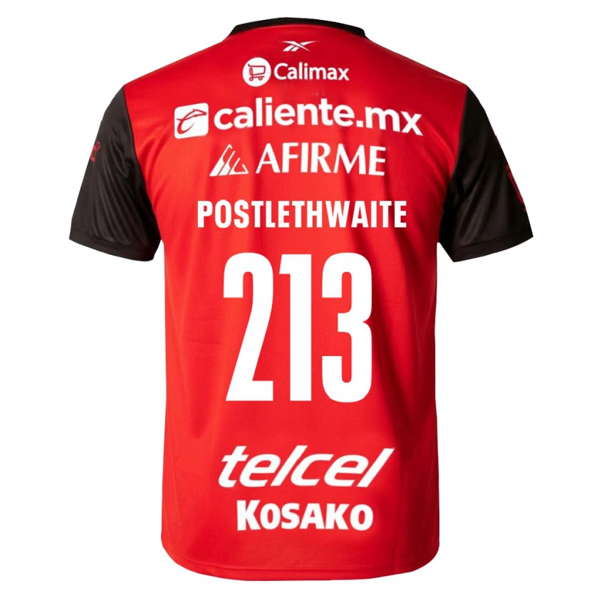 Danxen Kinderen Emiliano Postlethwaite #213 Zwart Rood Thuisshirt Thuistenue 2026/27 T-Shirt België