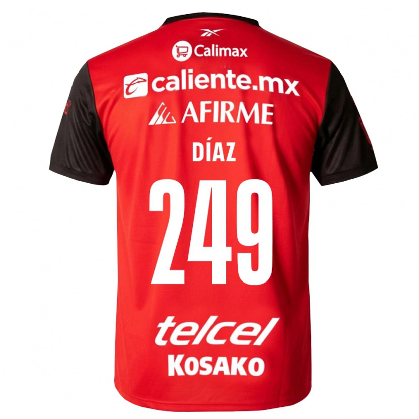 Danxen Kinderen Santiago Díaz #249 Zwart Rood Thuisshirt Thuistenue 2026/27 T-Shirt België