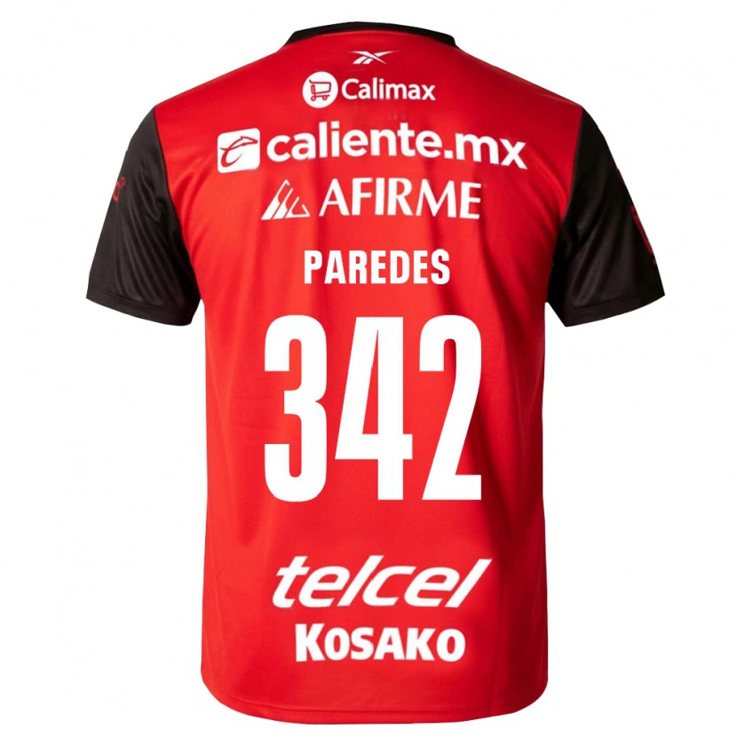Danxen Kinderen Santiago Paredes #342 Zwart Rood Thuisshirt Thuistenue 2026/27 T-Shirt België