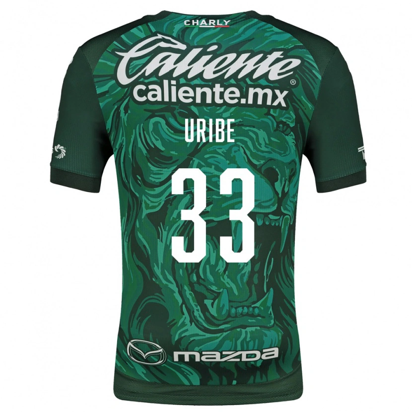 Danxen Kinderen Héctor Uribe #33 Groen Zwart Thuisshirt Thuistenue 2026/27 T-Shirt België
