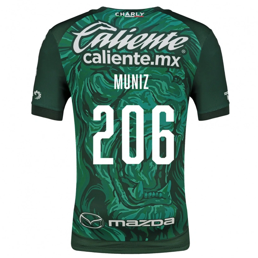 Danxen Kinderen Isaác Muñíz #206 Groen Zwart Thuisshirt Thuistenue 2026/27 T-Shirt België