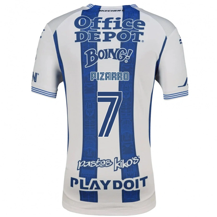 Danxen Kinderen Rodolfo Pizarro #7 Wit Marineblauw Thuisshirt Thuistenue 2026/27 T-Shirt België