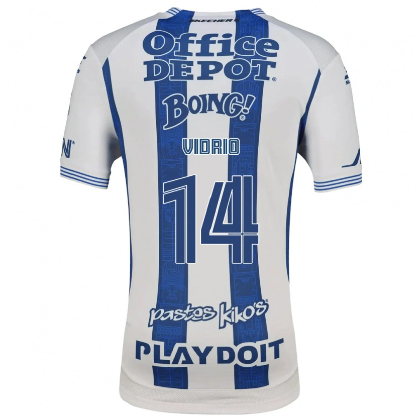 Danxen Kinderen Nailea Vidrio #14 Wit Marineblauw Thuisshirt Thuistenue 2026/27 T-Shirt België