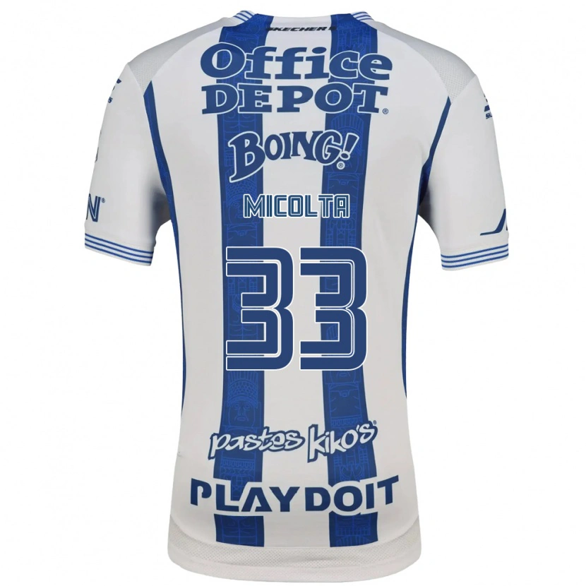 Danxen Kinderen Andrés Micolta #33 Wit Marineblauw Thuisshirt Thuistenue 2026/27 T-Shirt België