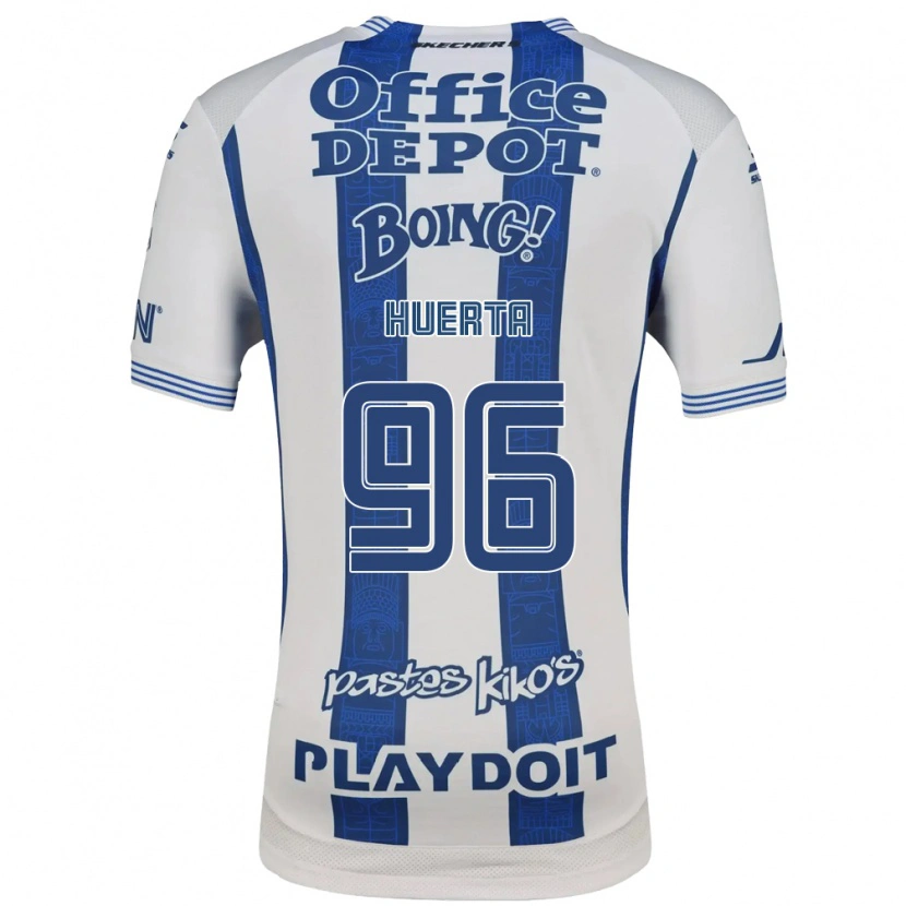 Danxen Kinderen Edwin Huerta #96 Wit Marineblauw Thuisshirt Thuistenue 2026/27 T-Shirt België