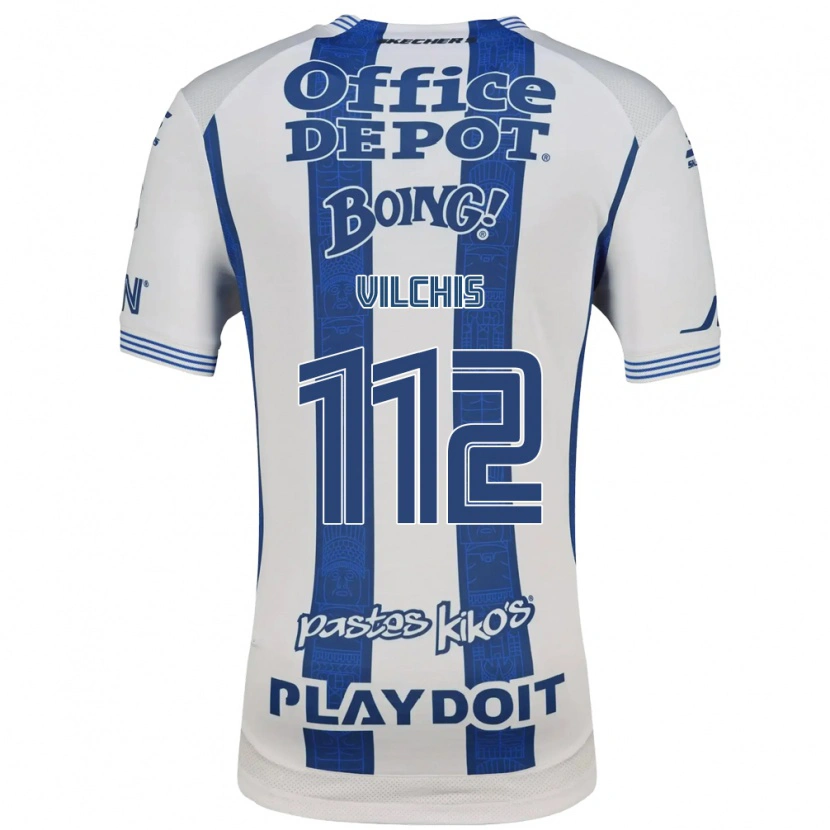 Danxen Kinderen Leonardo Vílchis #112 Wit Marineblauw Thuisshirt Thuistenue 2026/27 T-Shirt België