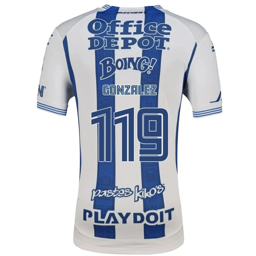 Danxen Kinderen Juan González #119 Wit Marineblauw Thuisshirt Thuistenue 2026/27 T-Shirt België