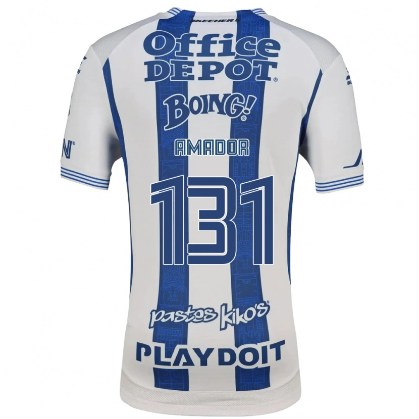 Danxen Kinderen Santiago Amador #131 Wit Marineblauw Thuisshirt Thuistenue 2026/27 T-Shirt België