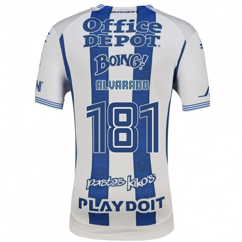 Danxen Kinderen Brandón Alvarado #181 Wit Marineblauw Thuisshirt Thuistenue 2026/27 T-Shirt België