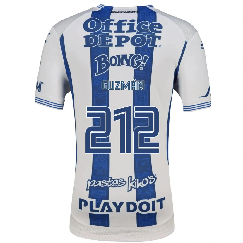 Danxen Kinderen Enrique Guzmán #212 Wit Marineblauw Thuisshirt Thuistenue 2026/27 T-Shirt België