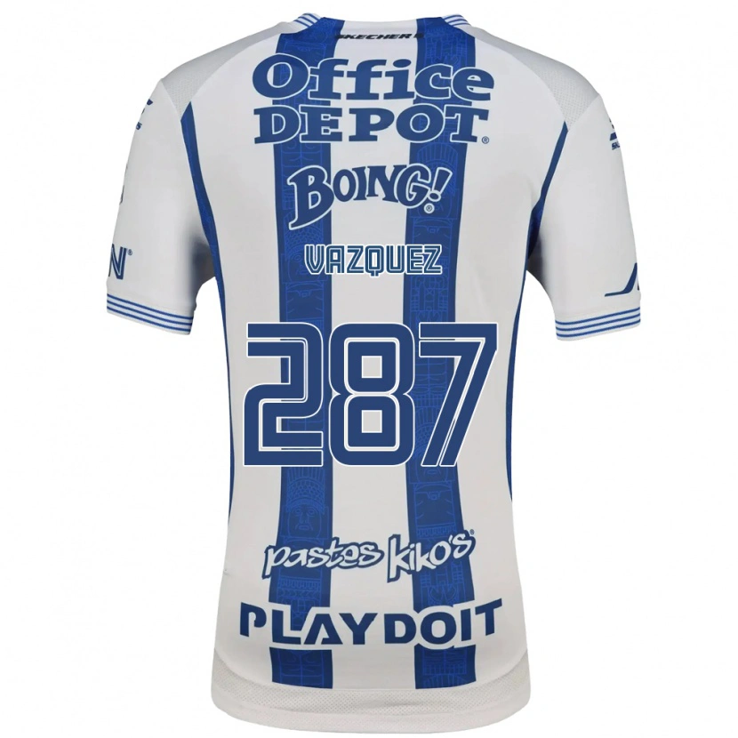 Danxen Kinderen Maximo Vázquez #287 Wit Marineblauw Thuisshirt Thuistenue 2026/27 T-Shirt België