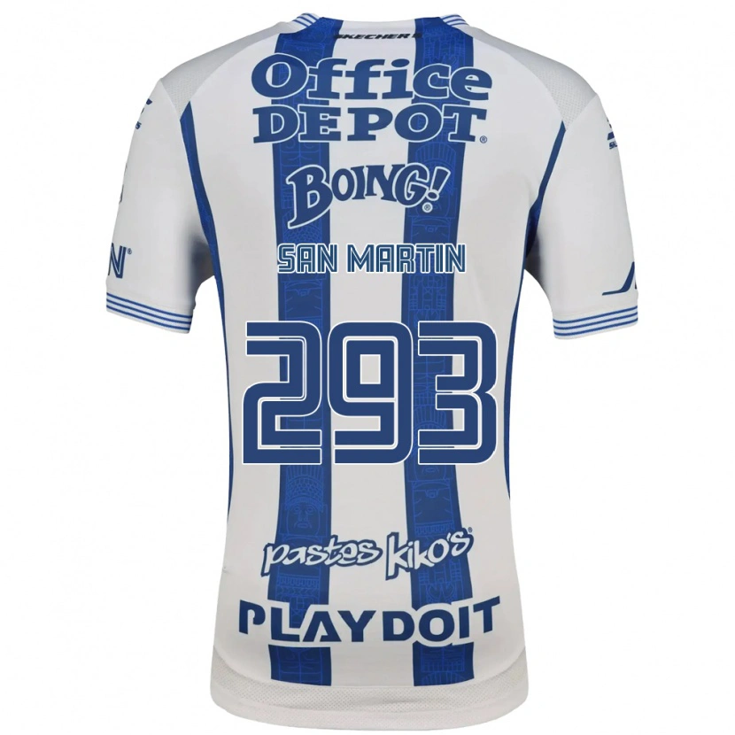 Danxen Kinderen Uziel San Martín #293 Wit Marineblauw Thuisshirt Thuistenue 2026/27 T-Shirt België