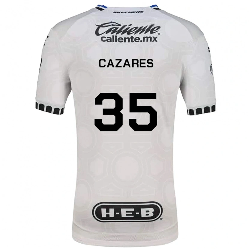 Danxen Kinderen Juan Cázares #35 Wit Zwart Blauw Thuisshirt Thuistenue 2026/27 T-Shirt België