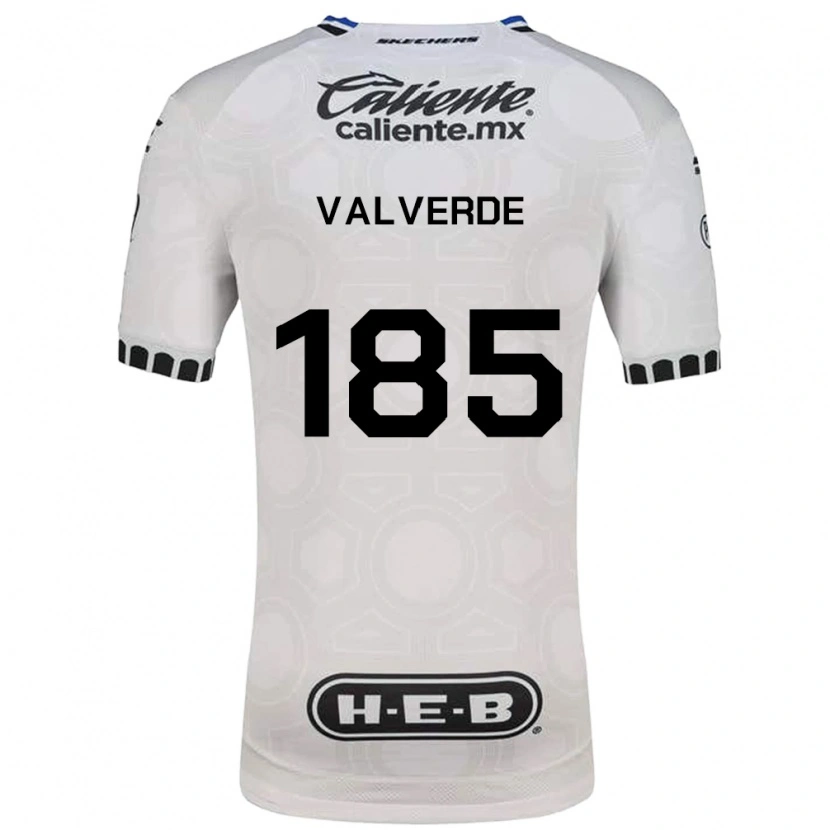 Danxen Kinderen Luis Valverde #185 Wit Zwart Blauw Thuisshirt Thuistenue 2026/27 T-Shirt België