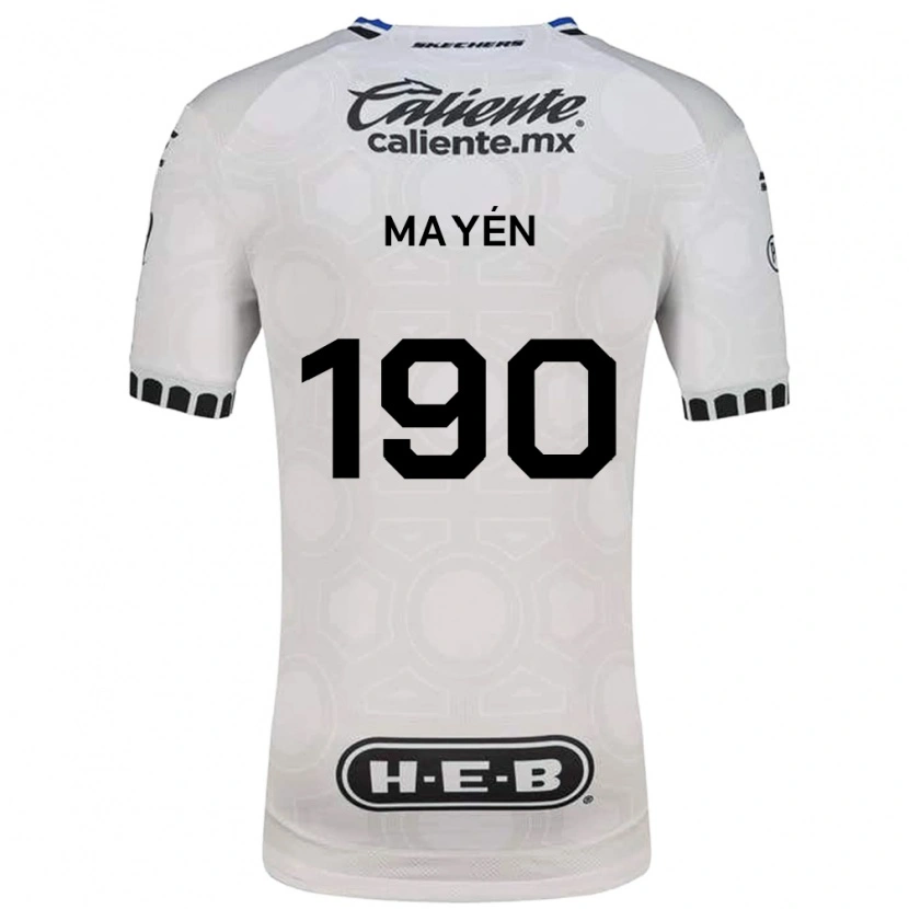 Danxen Kinderen Eduardo Mayén #190 Wit Zwart Blauw Thuisshirt Thuistenue 2026/27 T-Shirt België