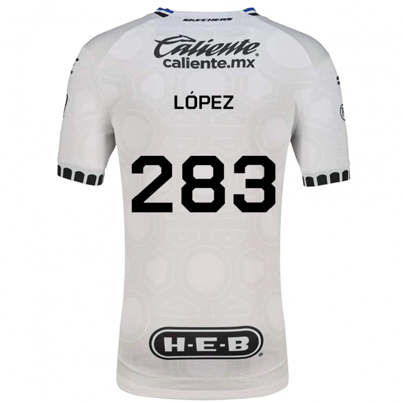 Danxen Kinderen Ángel López #283 Wit Zwart Blauw Thuisshirt Thuistenue 2026/27 T-Shirt België