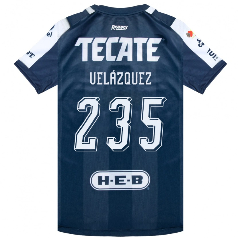 Danxen Kinderen Álvaro Velázquez #235 Inktblauw Wit Rood Thuisshirt Thuistenue 2026/27 T-Shirt België