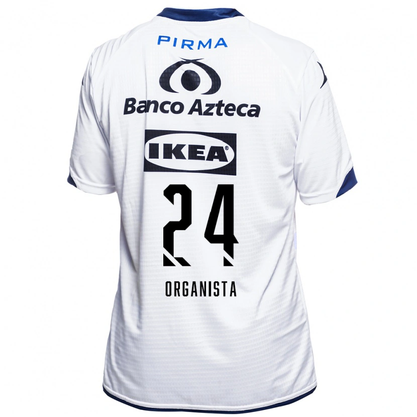 Danxen Kinderen Alejandro Organista #24 Wit Zwart Blauw Thuisshirt Thuistenue 2026/27 T-Shirt België