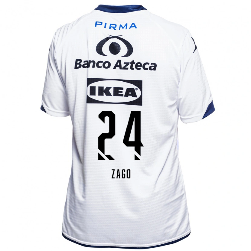 Danxen Kinderen Diego Zago #24 Wit Zwart Blauw Thuisshirt Thuistenue 2026/27 T-Shirt België