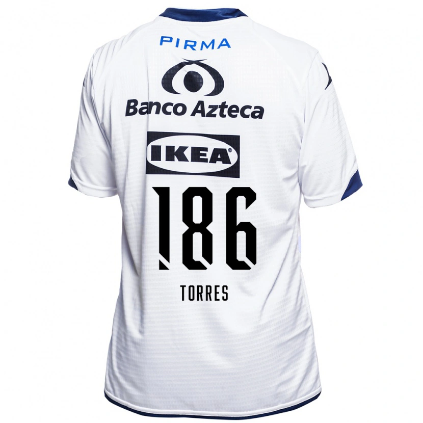 Danxen Kinderen Cristopher Torres #186 Wit Zwart Blauw Thuisshirt Thuistenue 2026/27 T-Shirt België