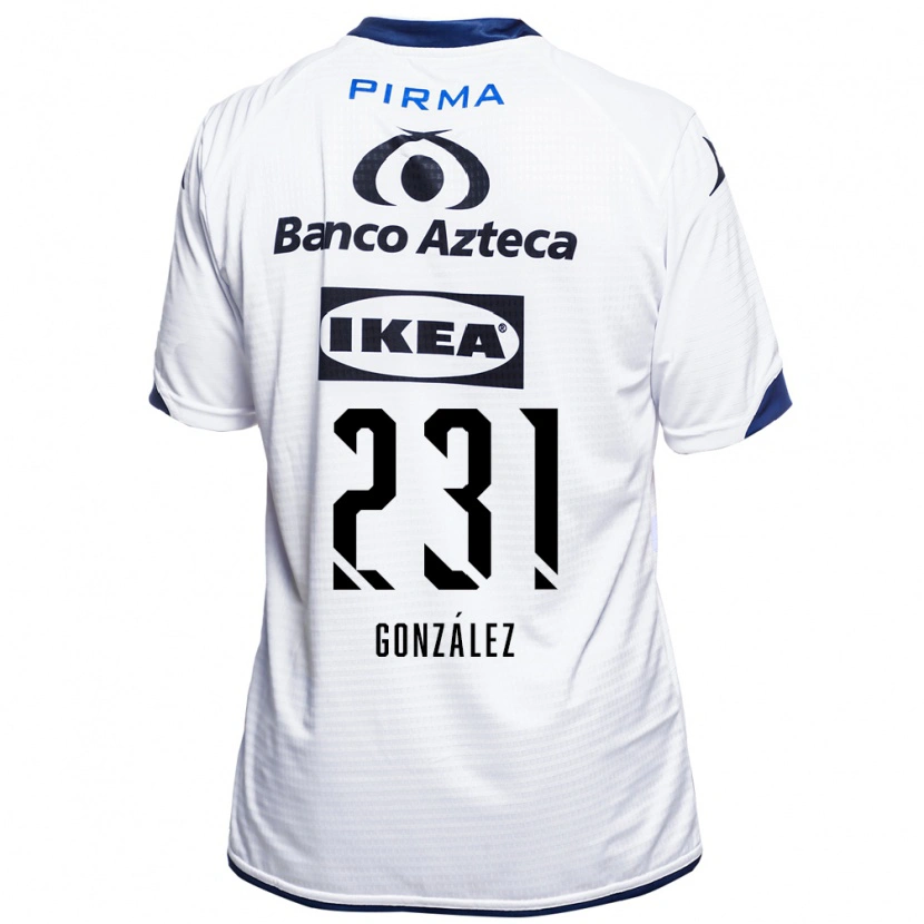 Danxen Kinderen Ángel González #231 Wit Zwart Blauw Thuisshirt Thuistenue 2026/27 T-Shirt België