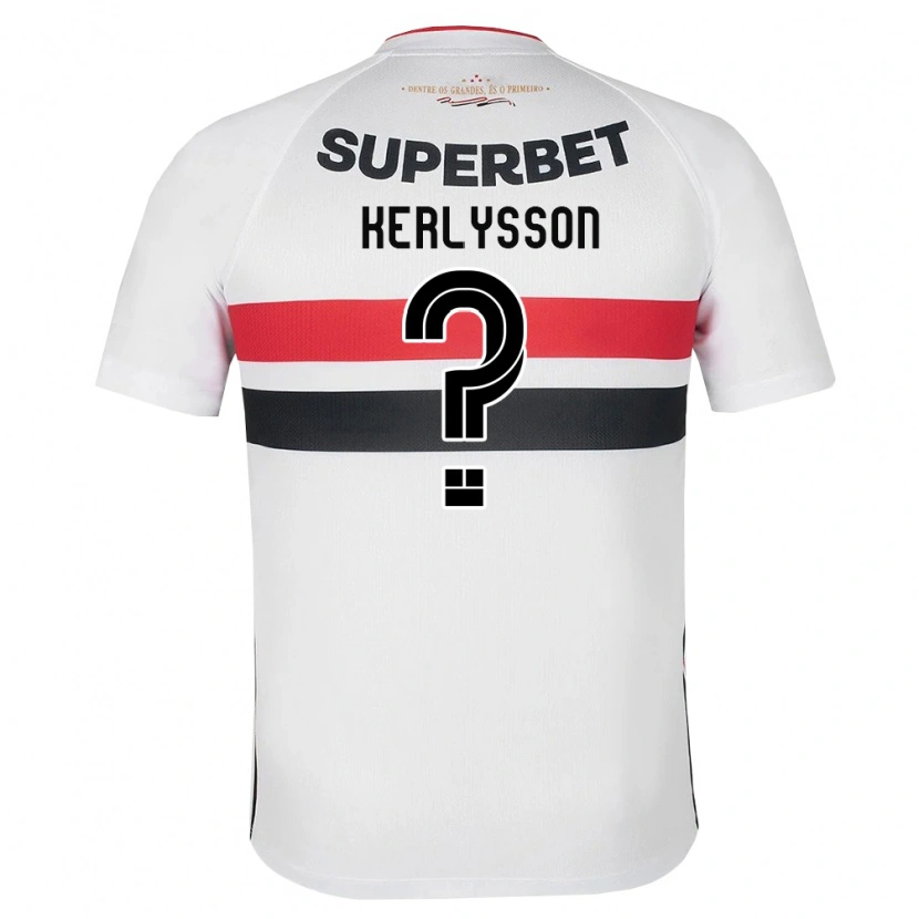 Danxen Kinderen Kerlysson Hiago Moreira De Sousa #0 Wit Rood Zwart Thuisshirt Thuistenue 2026/27 T-Shirt België
