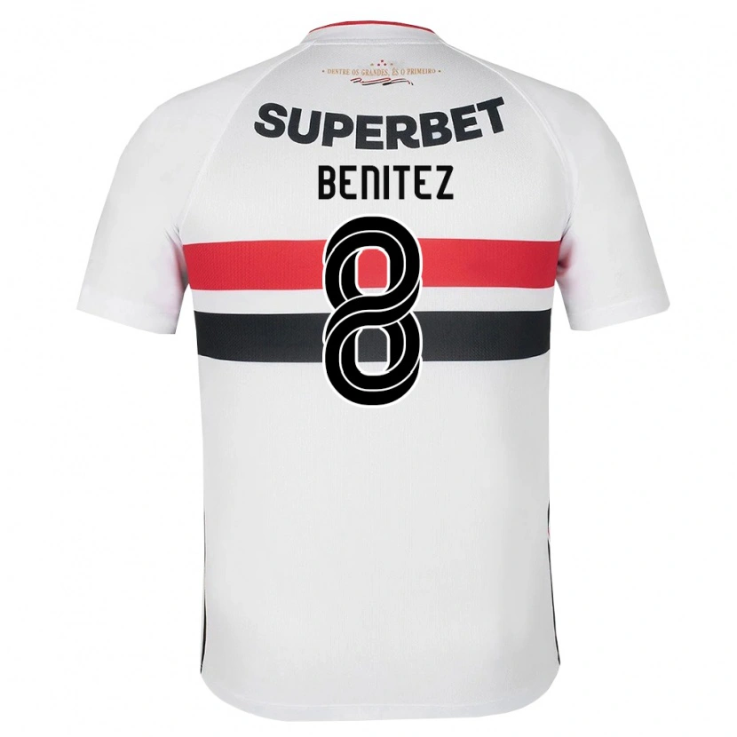 Danxen Kinderen Martin Benitez #8 Wit Rood Zwart Thuisshirt Thuistenue 2026/27 T-Shirt België