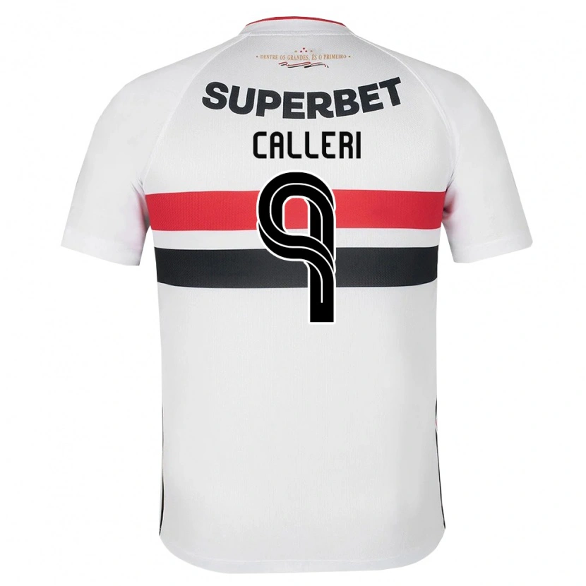 Danxen Kinderen Jonathan Calleri #9 Wit Rood Zwart Thuisshirt Thuistenue 2026/27 T-Shirt België