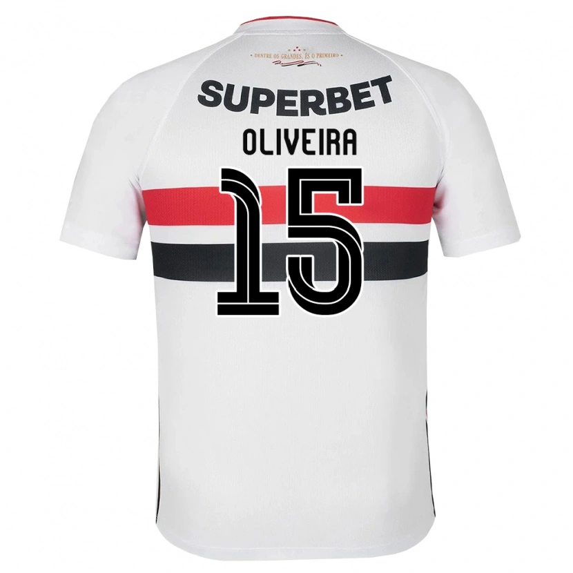 Danxen Kinderen Felipe Oliveira #15 Wit Rood Zwart Thuisshirt Thuistenue 2026/27 T-Shirt België