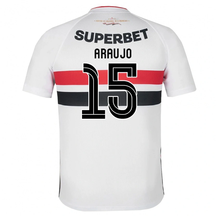 Danxen Kinderen Michel Araújo #15 Wit Rood Zwart Thuisshirt Thuistenue 2026/27 T-Shirt België