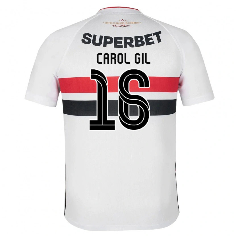 Danxen Kinderen Carol Gil #16 Wit Rood Zwart Thuisshirt Thuistenue 2026/27 T-Shirt België