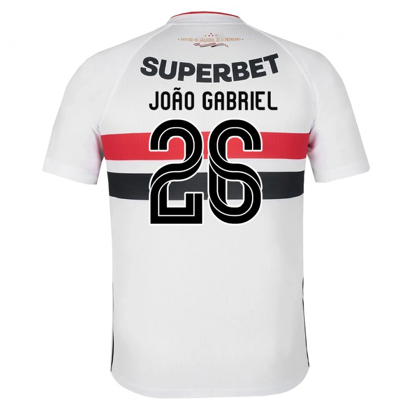 Danxen Kinderen João Gabriel #26 Wit Rood Zwart Thuisshirt Thuistenue 2026/27 T-Shirt België