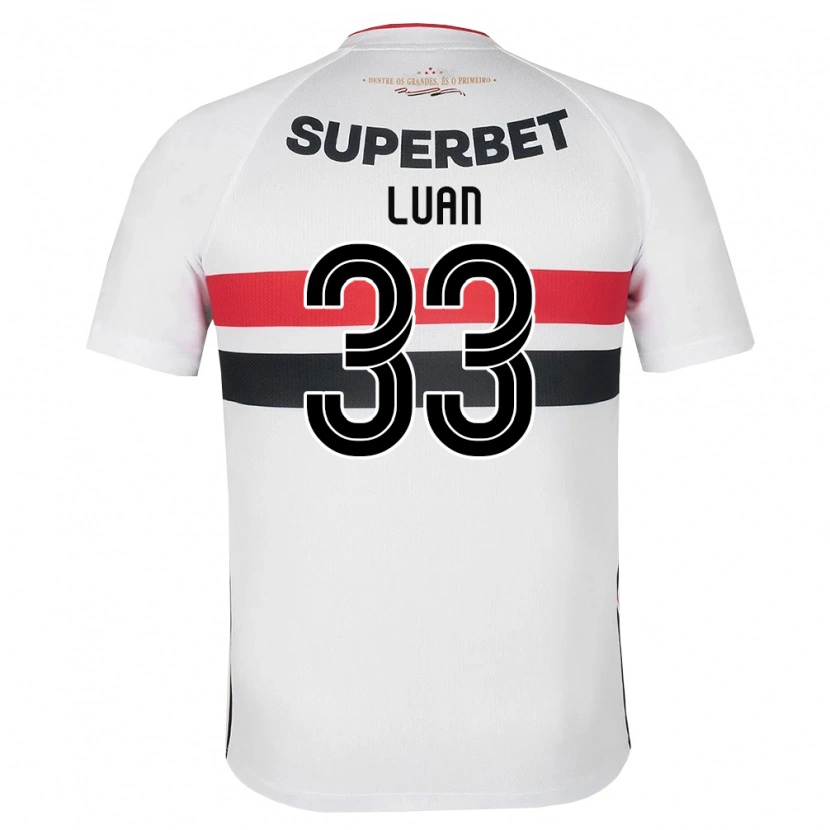 Danxen Kinderen Luan Vinicius Da Silva Santos #33 Wit Rood Zwart Thuisshirt Thuistenue 2026/27 T-Shirt België