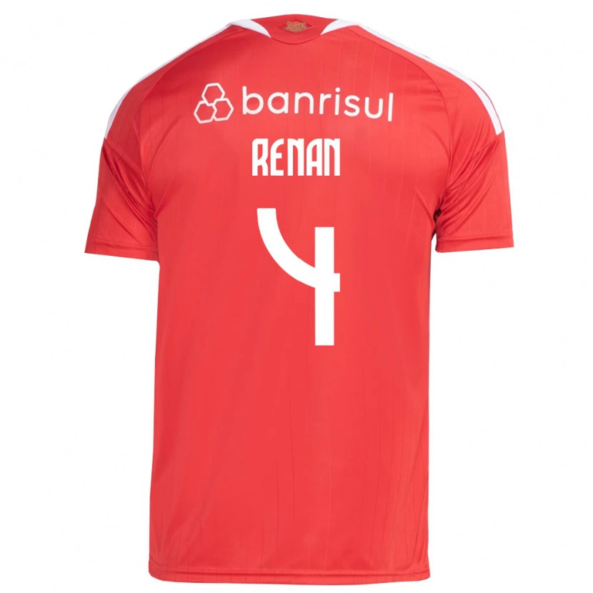 Danxen Kinderen Robert Renan #4 Rood Wit Thuisshirt Thuistenue 2026/27 T-Shirt België