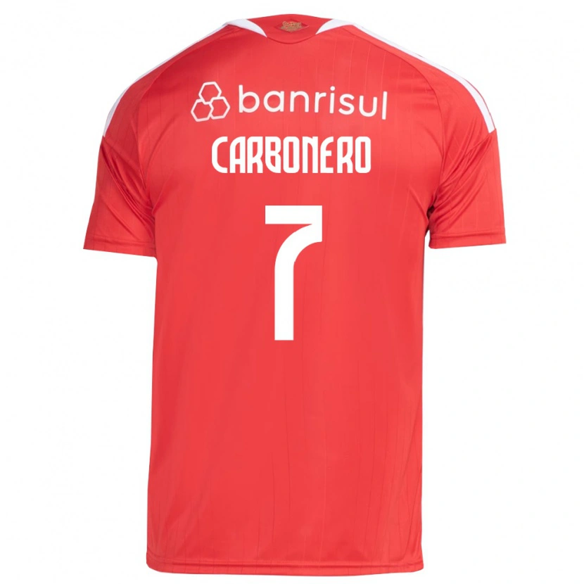 Danxen Kinderen Johan Carbonero #7 Rood Wit Thuisshirt Thuistenue 2026/27 T-Shirt België