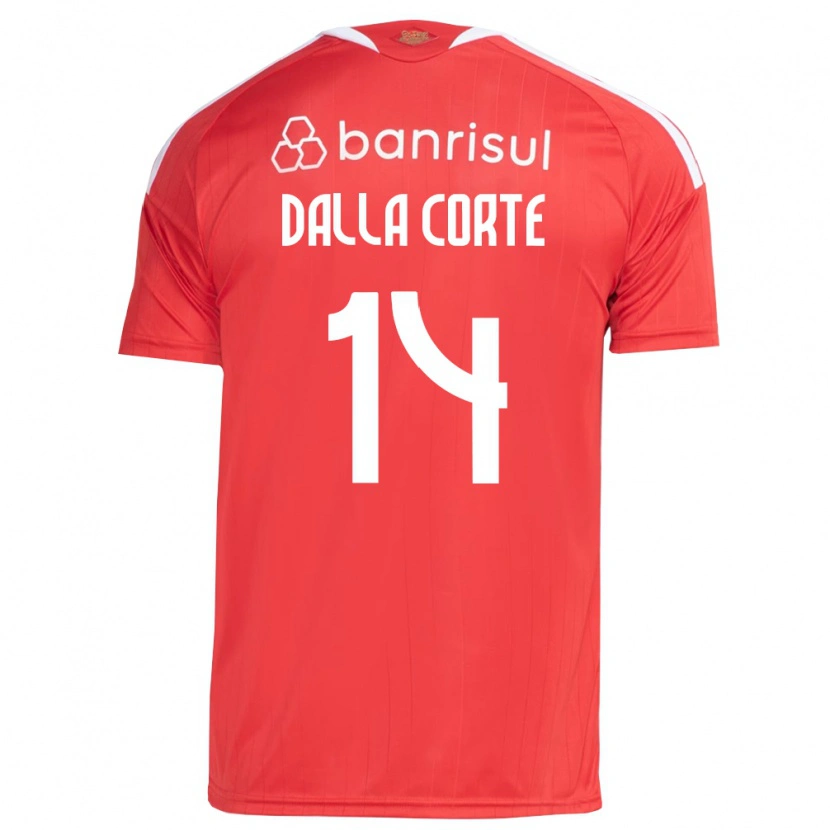 Danxen Kinderen João Dalla Corte #14 Rood Wit Thuisshirt Thuistenue 2026/27 T-Shirt België